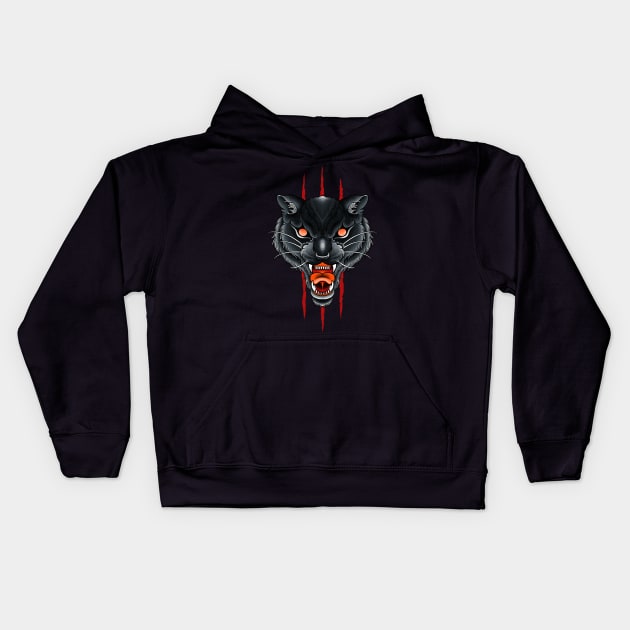 panther tattoo Kids Hoodie by akawork280